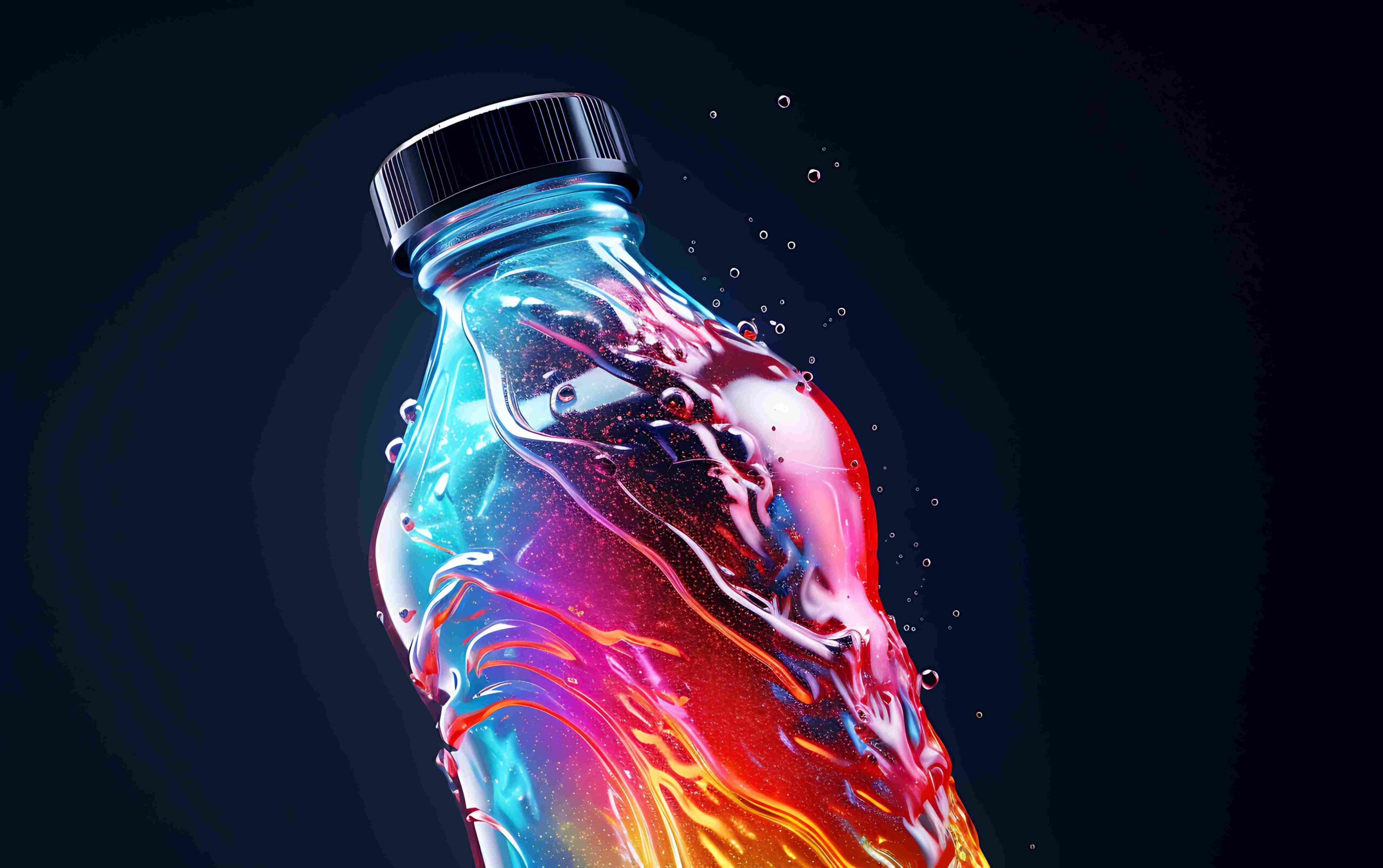 Futuristic colored soda